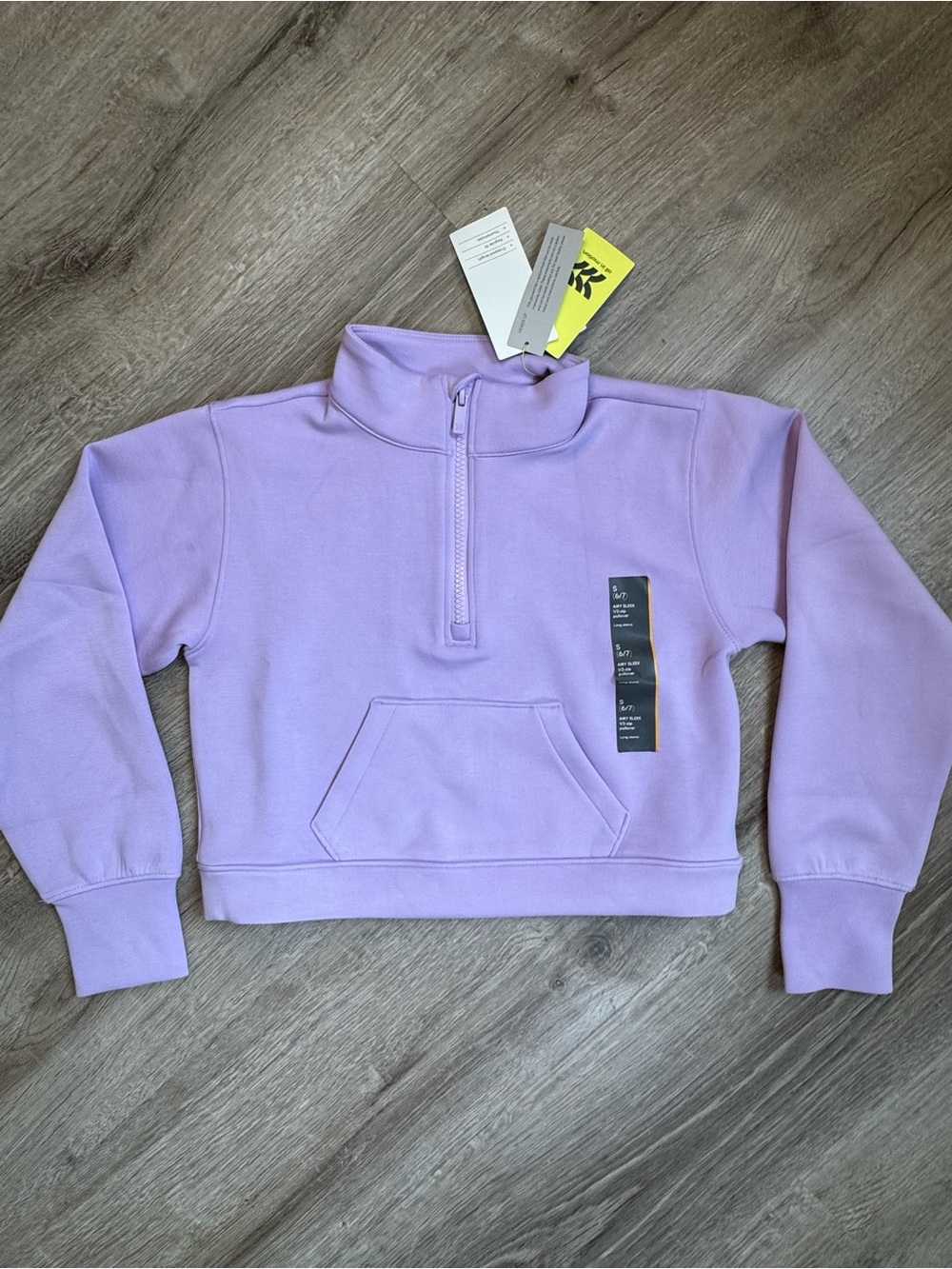 all in motion Lavender Half-Zip Cropped Pullover